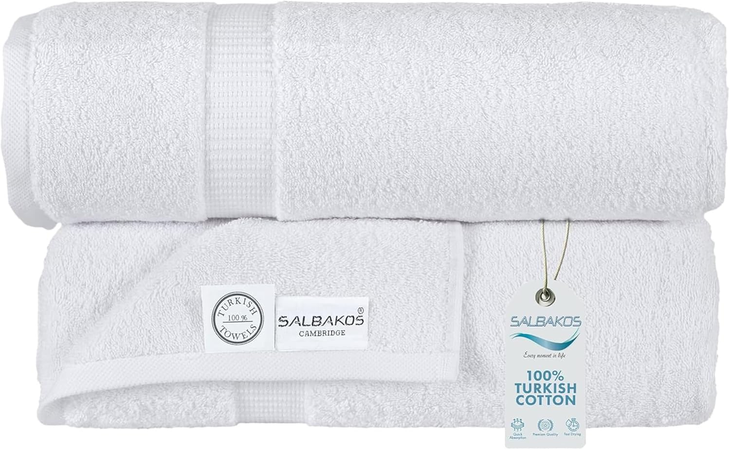 SALBAKOS Premium Jumbo Bath Sheet 2 Pack