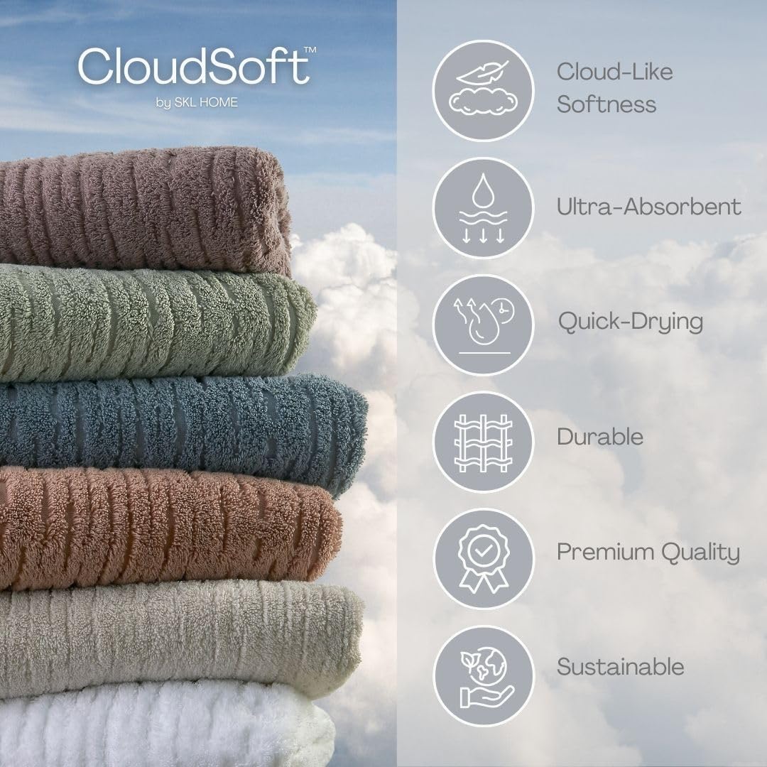 SKL Home CloudSoft Cotton Luxury Bath Towel