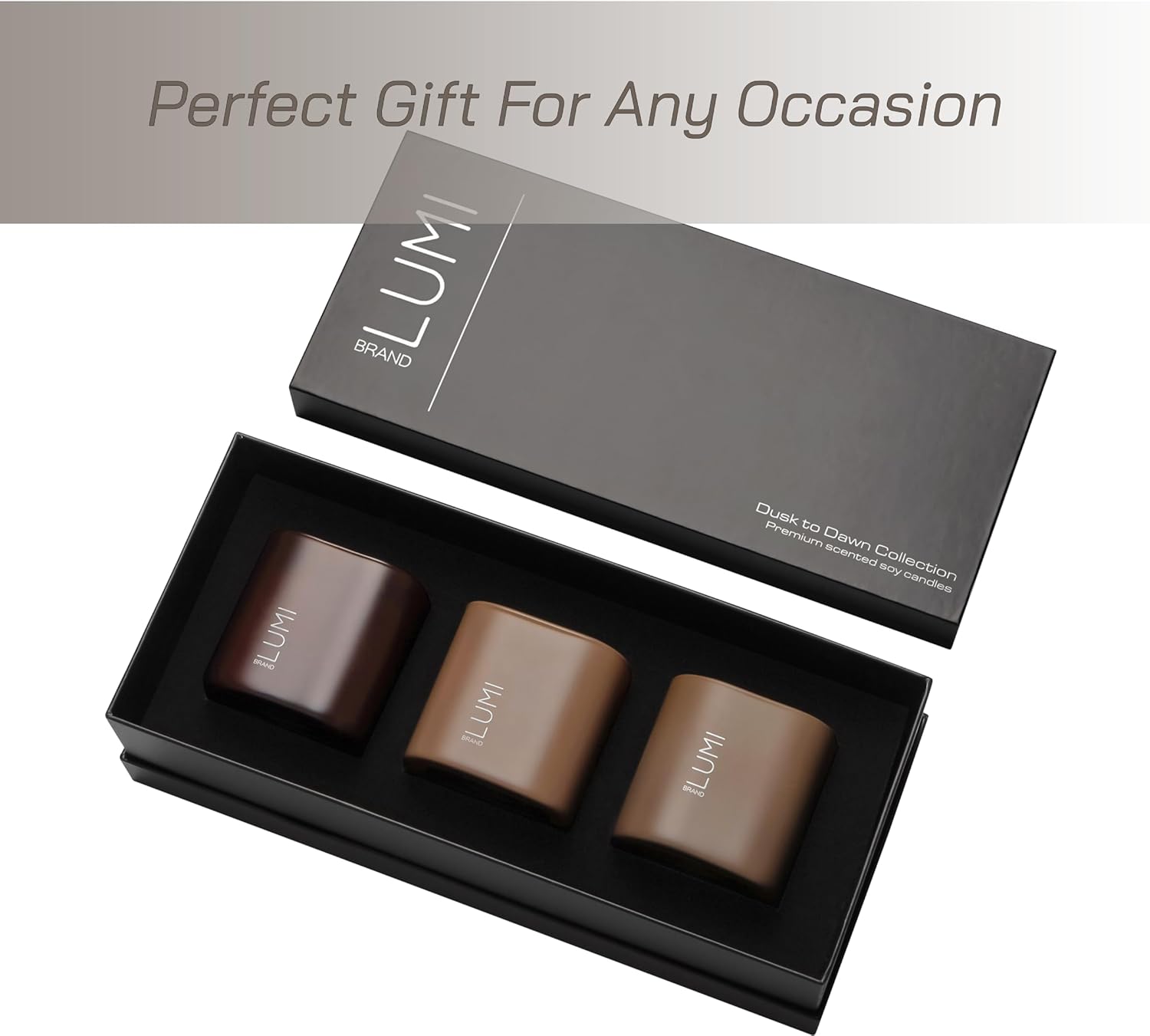 Set of 3 Scented Soy Candles Dusk to Dawn Collection