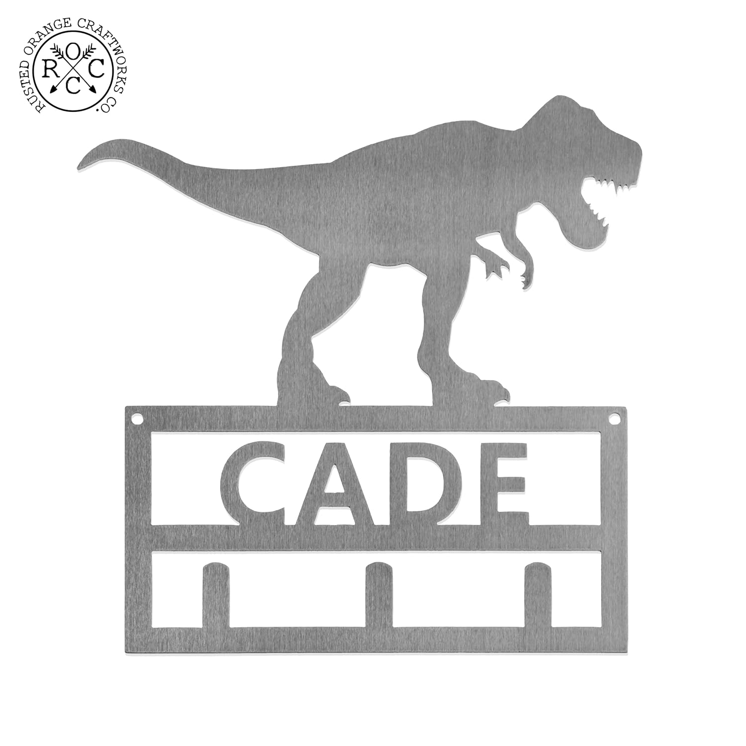 Dinosaur Signs with Hooks - Personalized with Childs Name