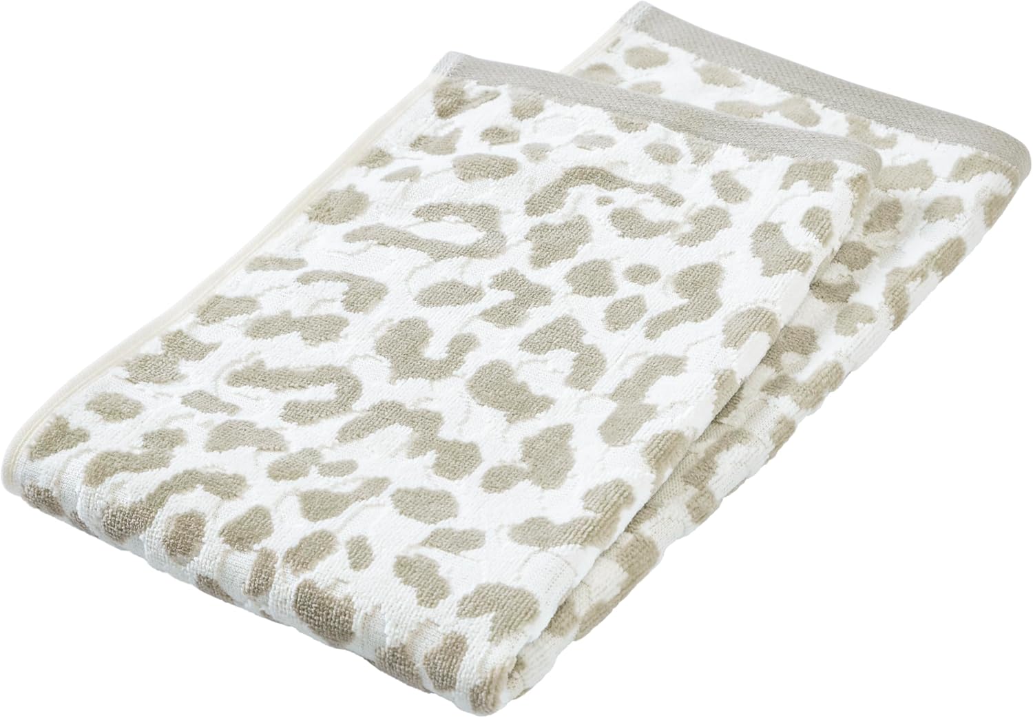 Leopard Print 3-Piece Bath Towel Set Tan