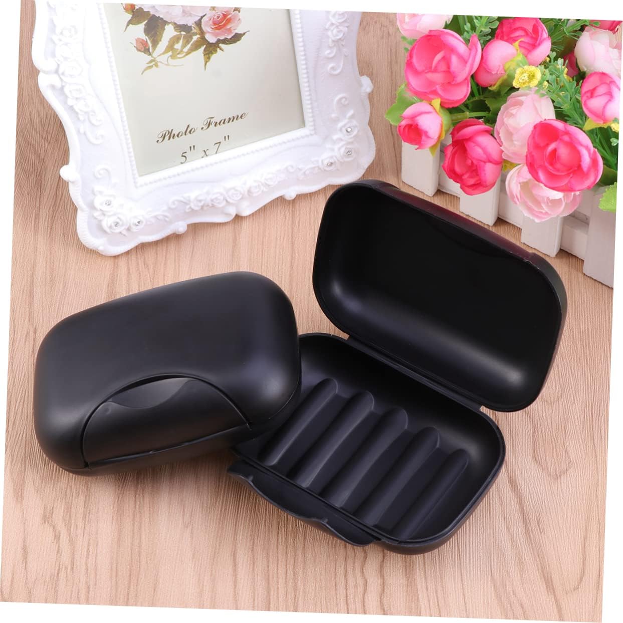 OUNONA Portable Leakproof Soap Dish with Lock for Travel Camping