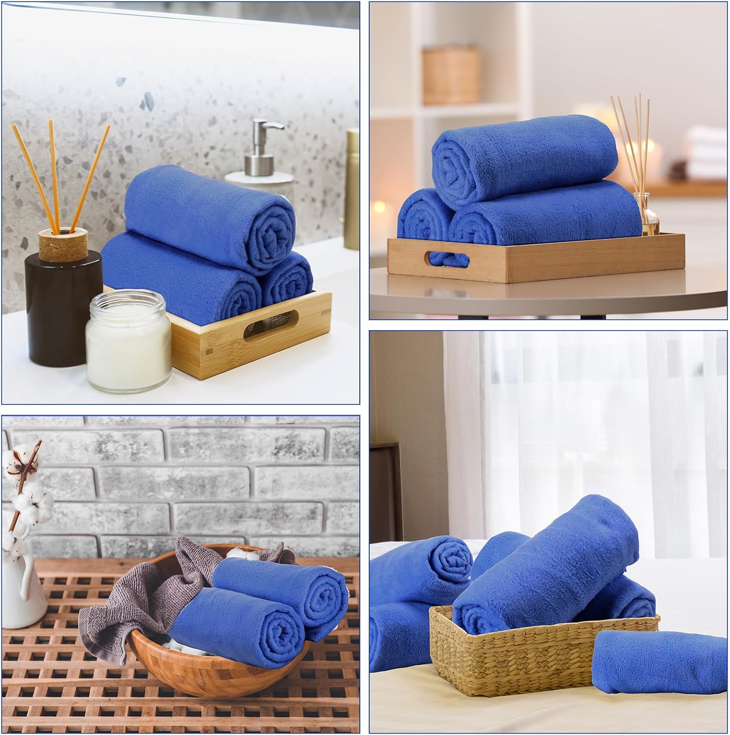 Newwiee 24 Pcs Coral Velvet Microfiber Bath Towels Set 1