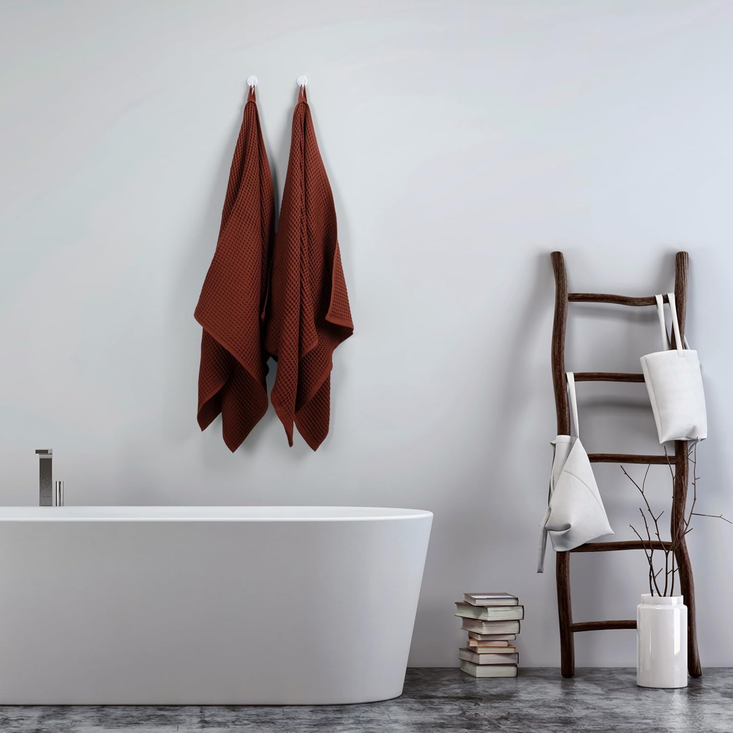Pskl Turkish Cotton Waffle Bath Towels Pack of 2 1