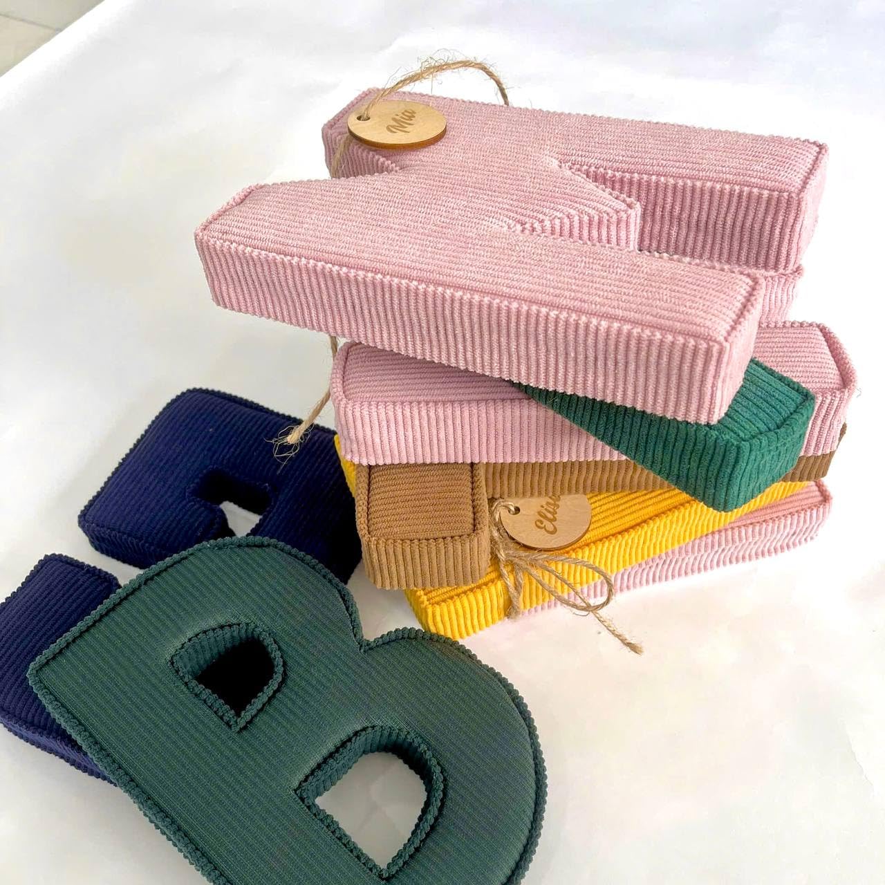 Handmade Corduroy Letters for Baby Toddler Decor