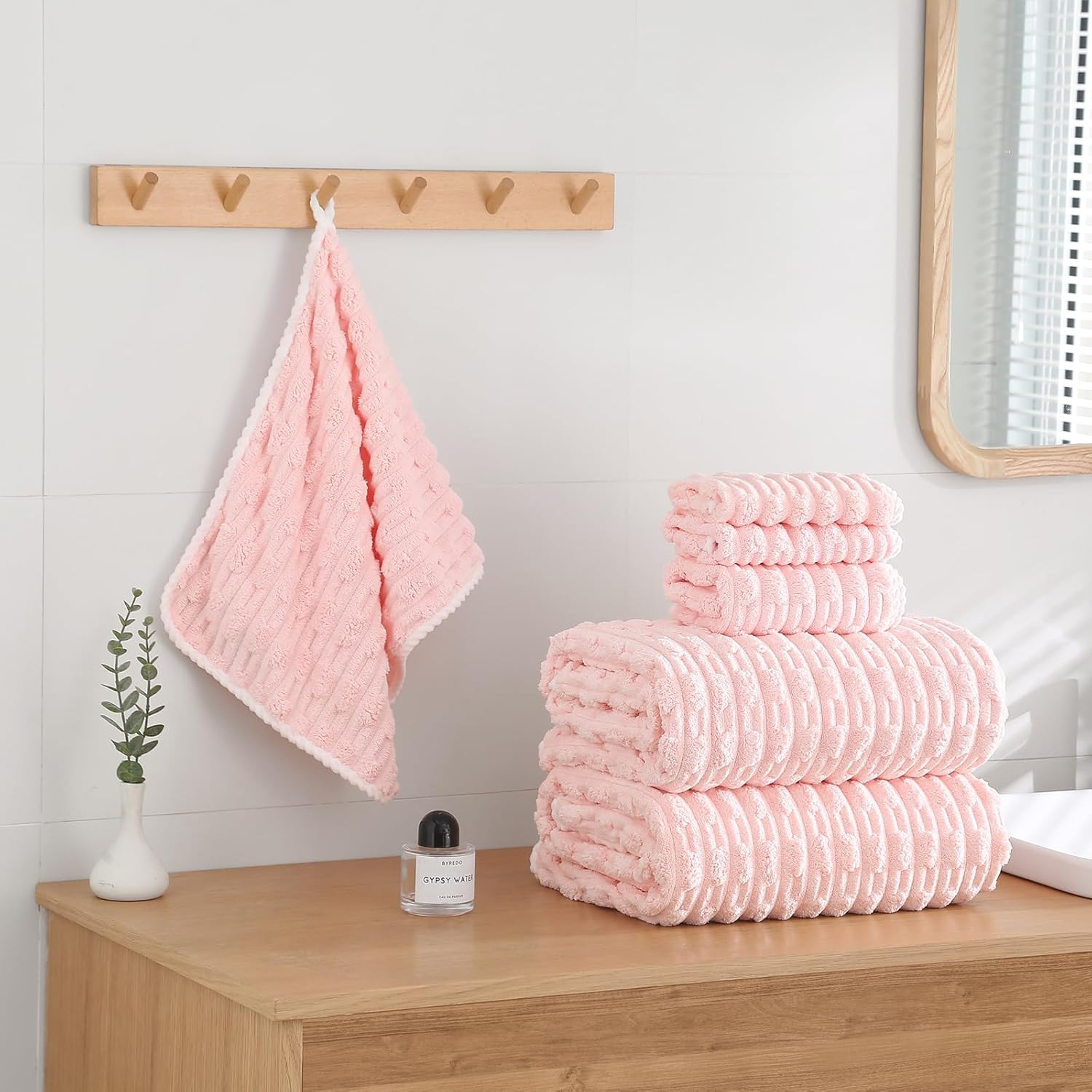 ANKING 40x80 Inch Bath Sheets Set of 6 Super Soft Quick Dry