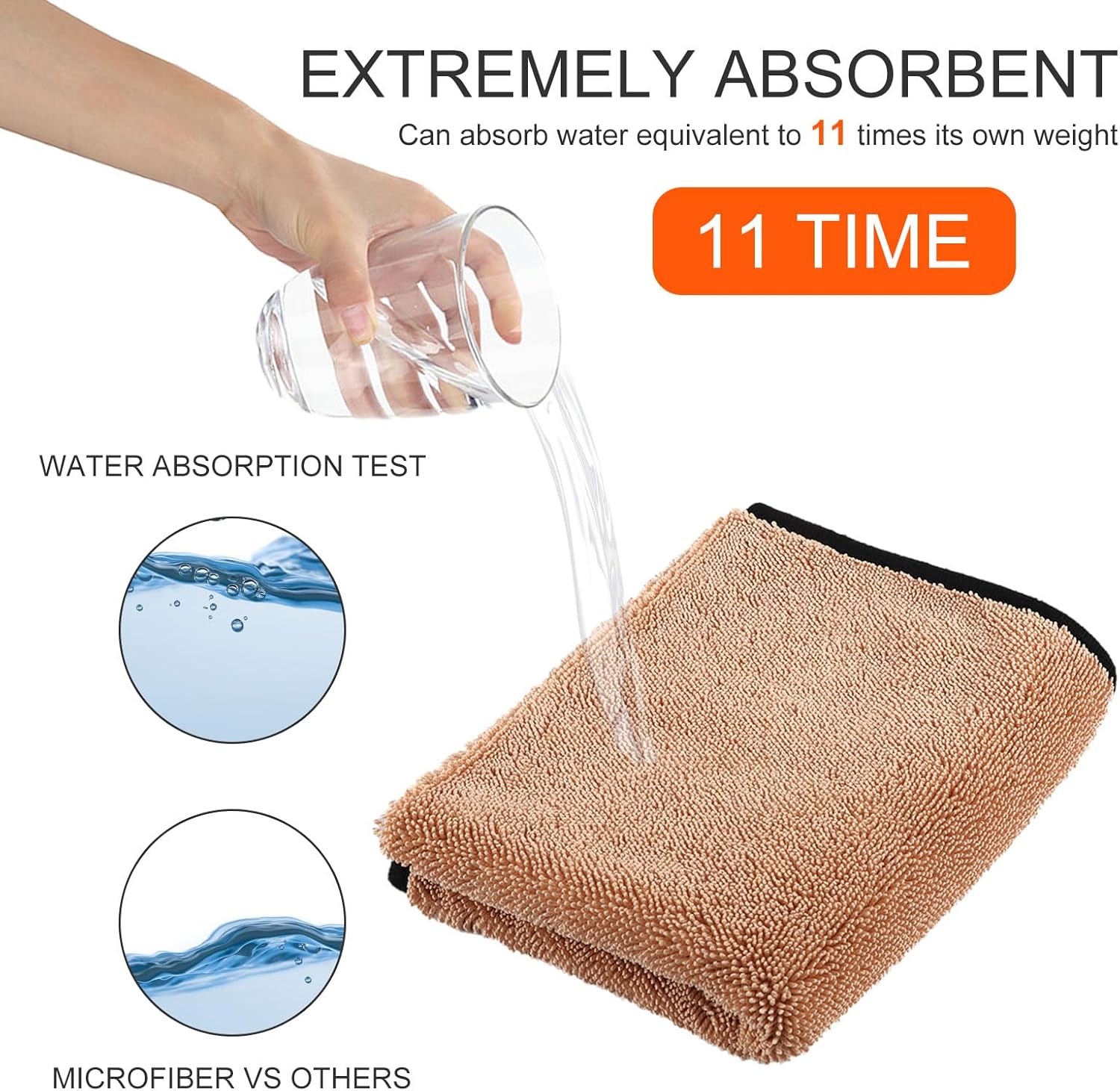 Longzhuo Shiny Bath Wipes Drying Towels 3pcs Super Absorbent Microfiber