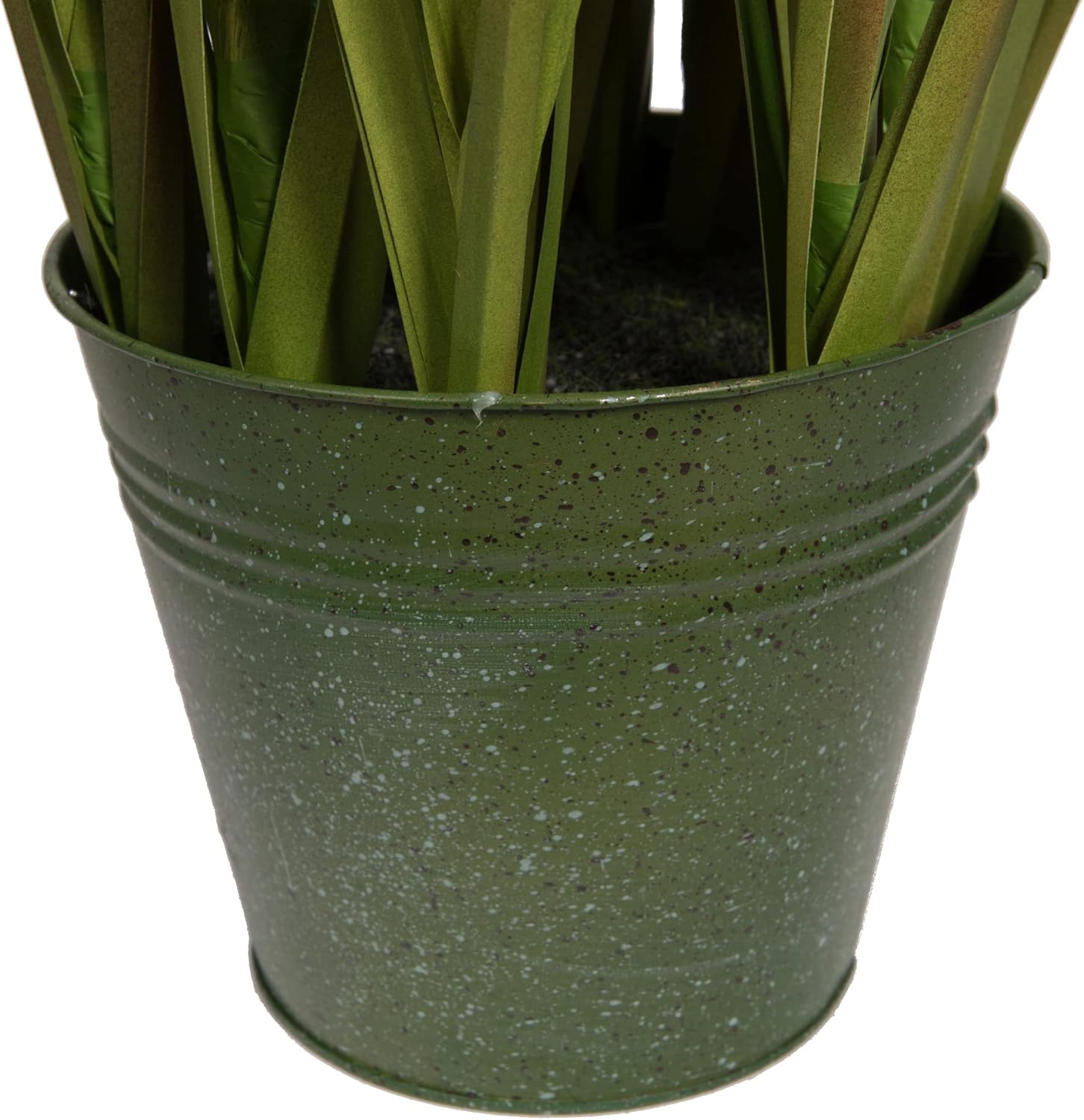 Vickerman 60 Artificial Grass and Cattails with Iron Pot