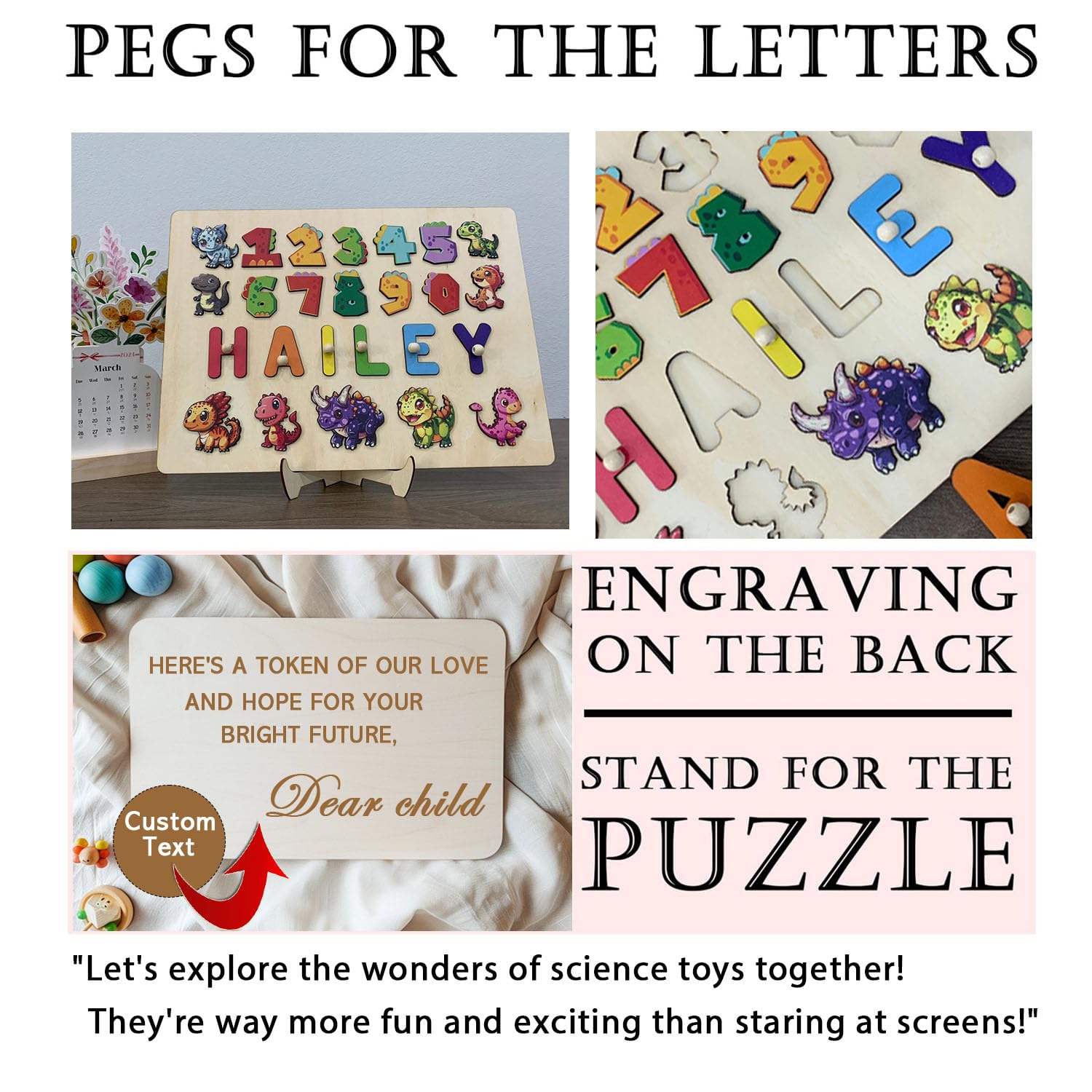 Personalized Wooden Name Puzzle For Kids 1