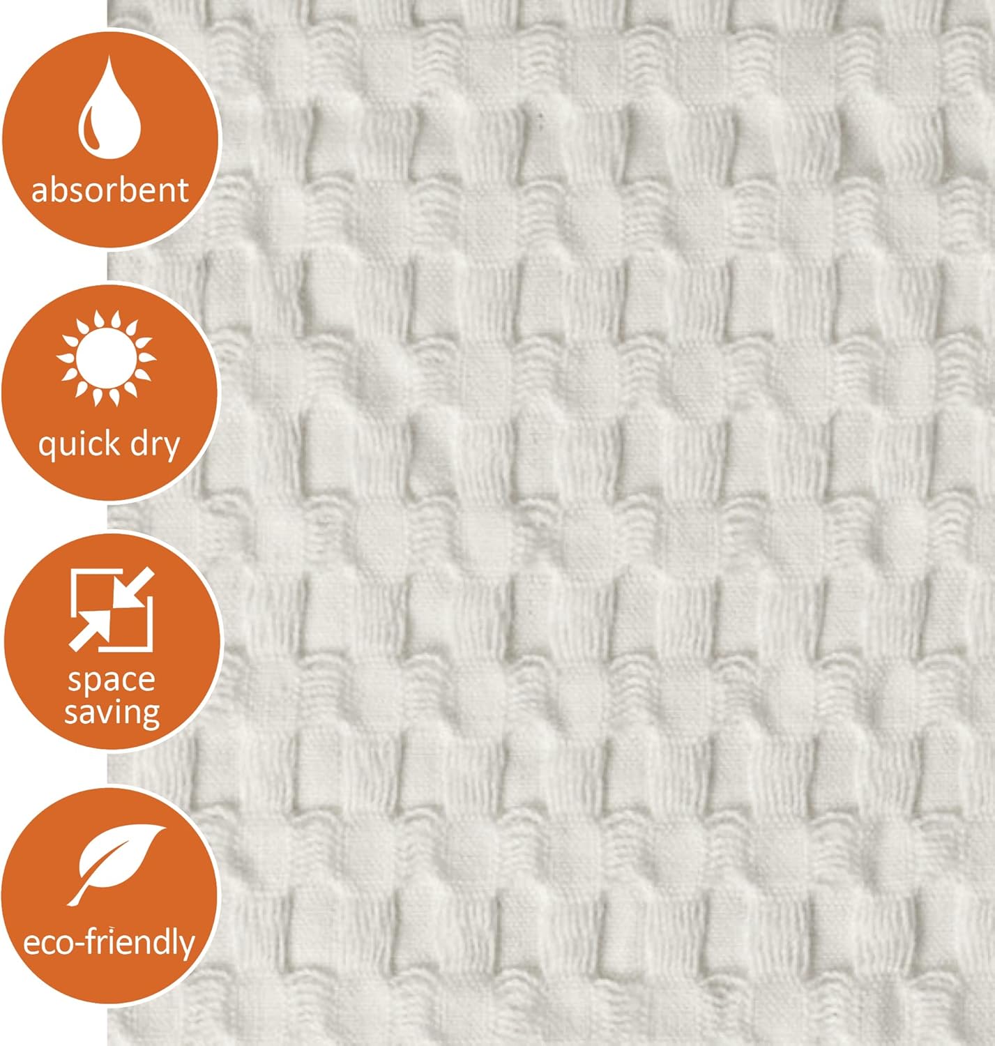 Gilden Tree Waffle Towels - Cream Set of 2