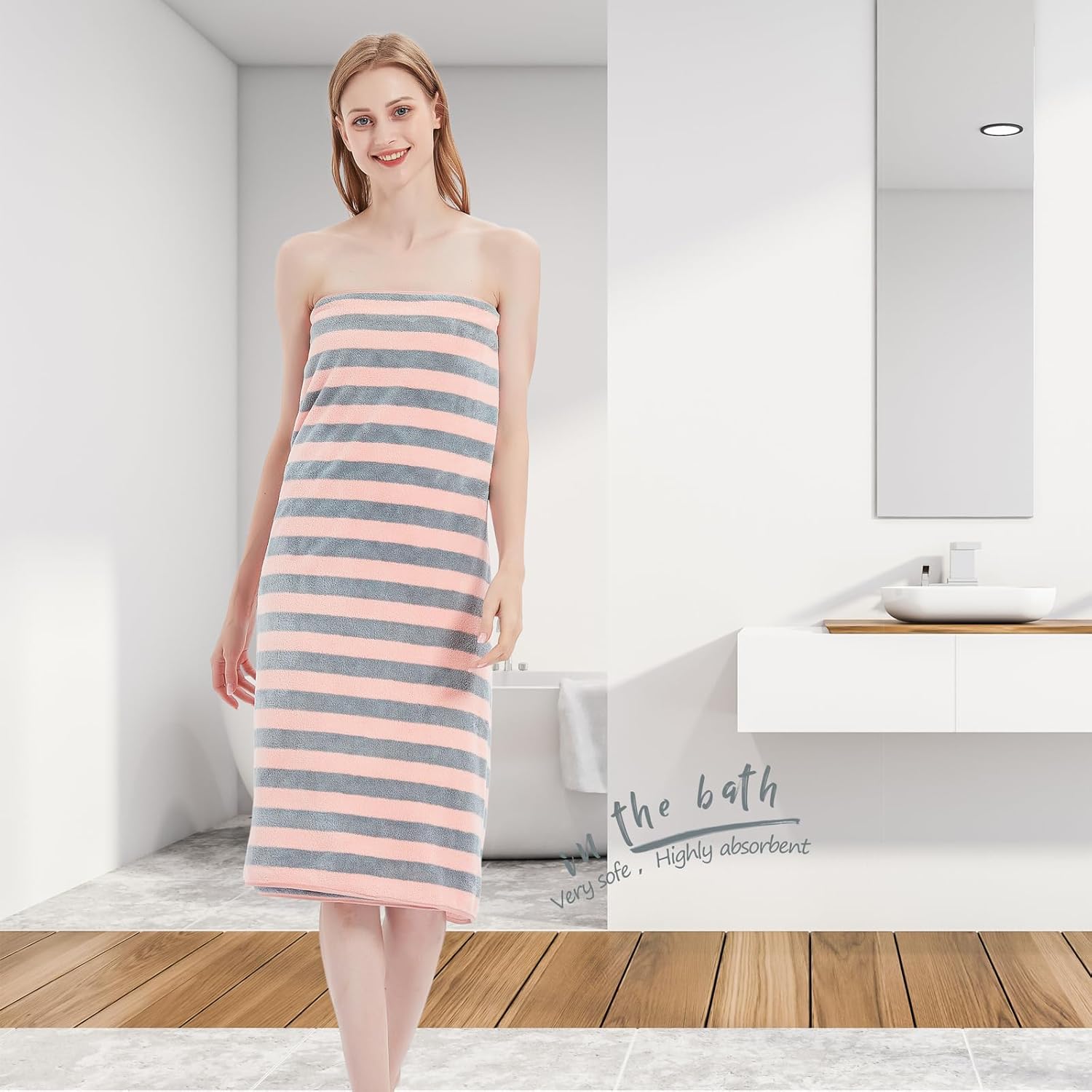 OLESTER Oversize Microfiber Bath Towel Set 1