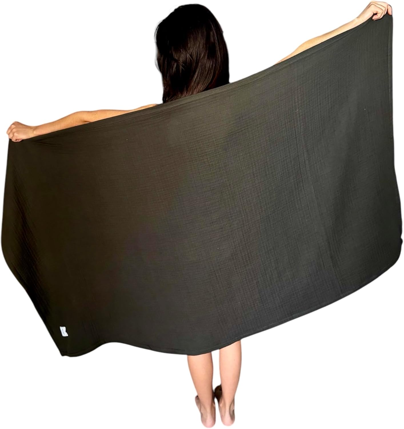 Muslin Bath Towel Set of 2 - 100 Cotton Ultra Soft Quick Dry Brown