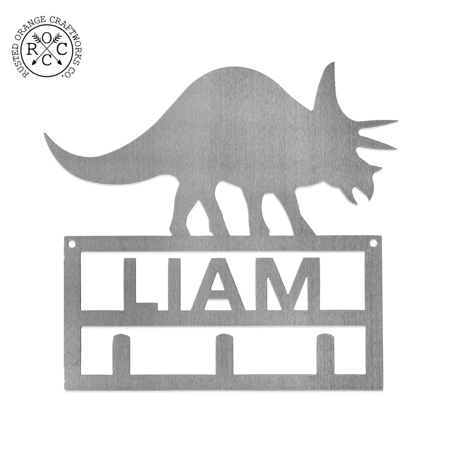 Dinosaur Signs with Hooks - Personalized with Childs Name