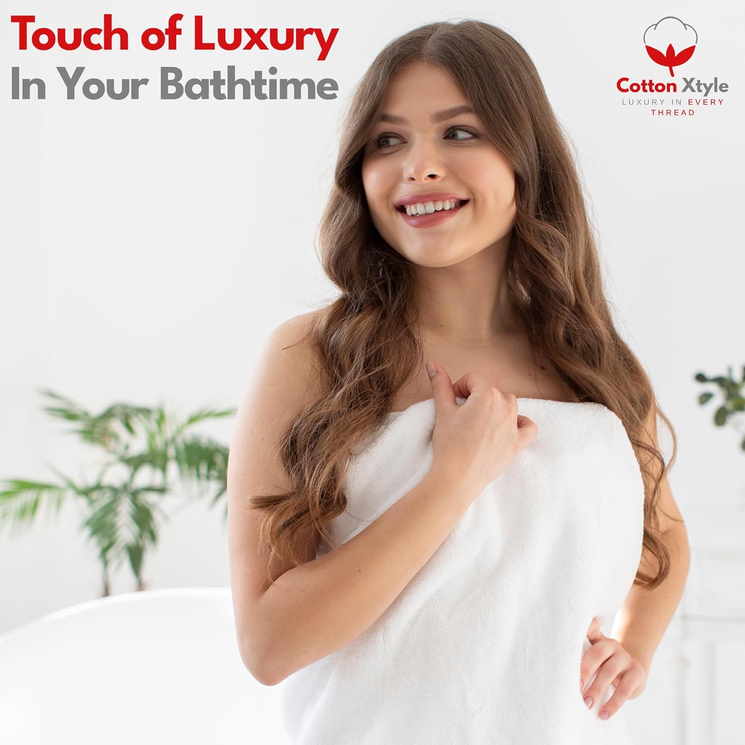 Cotton Xtyle Luxury 100 Cotton Bath Towels Pack of 2