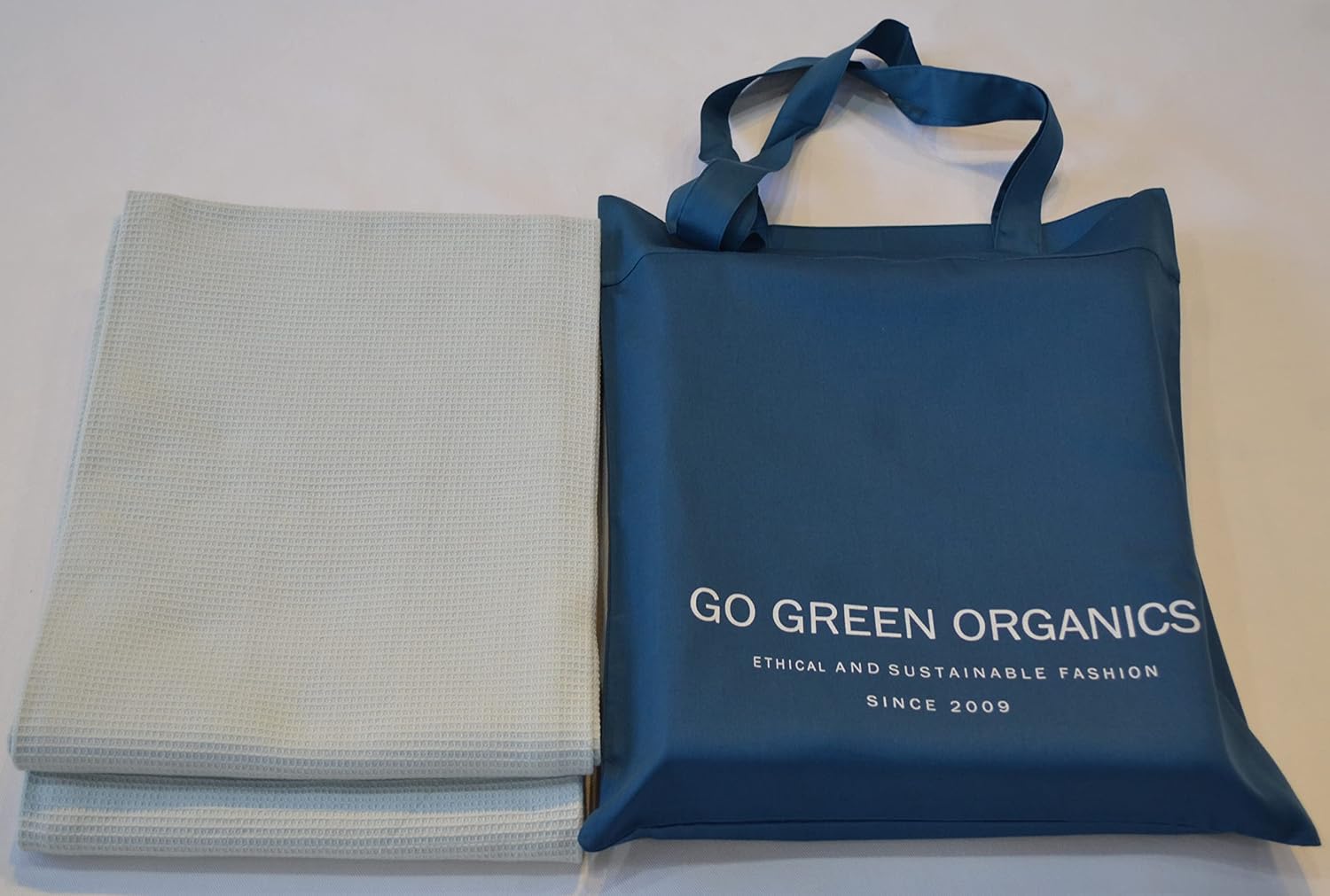 GO GREEN ORGANICS Waffle Bath Towel Pack of 2 1