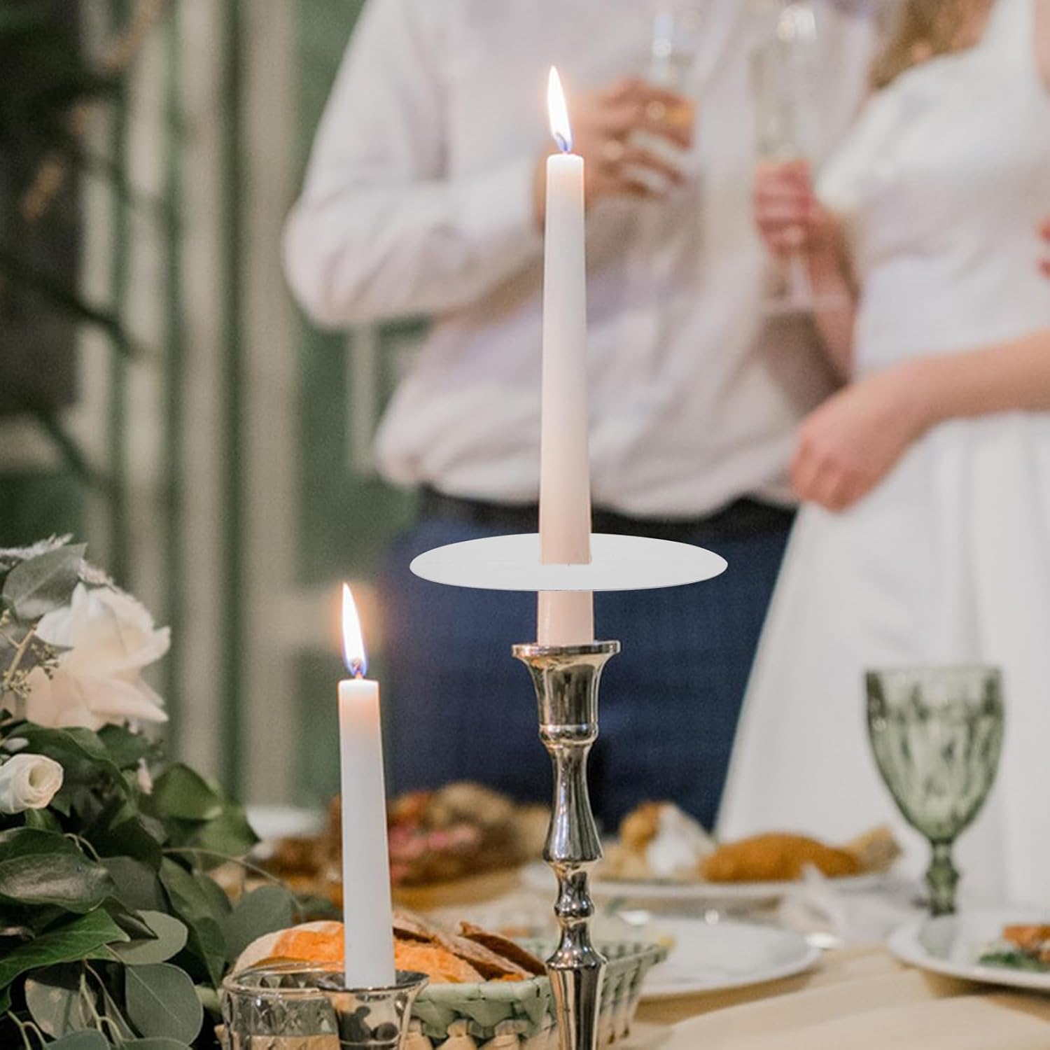 Garneck 300 Pcs White Candle Drip Protectors