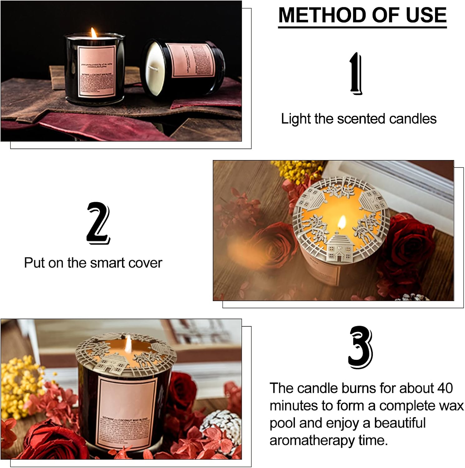 GORGECRAFT Antique House Candle Toppers for Women
