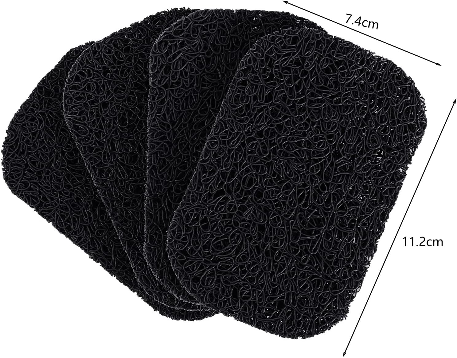 Hesitroad Soap Dish Quick Drain 4Pcs Creative Black