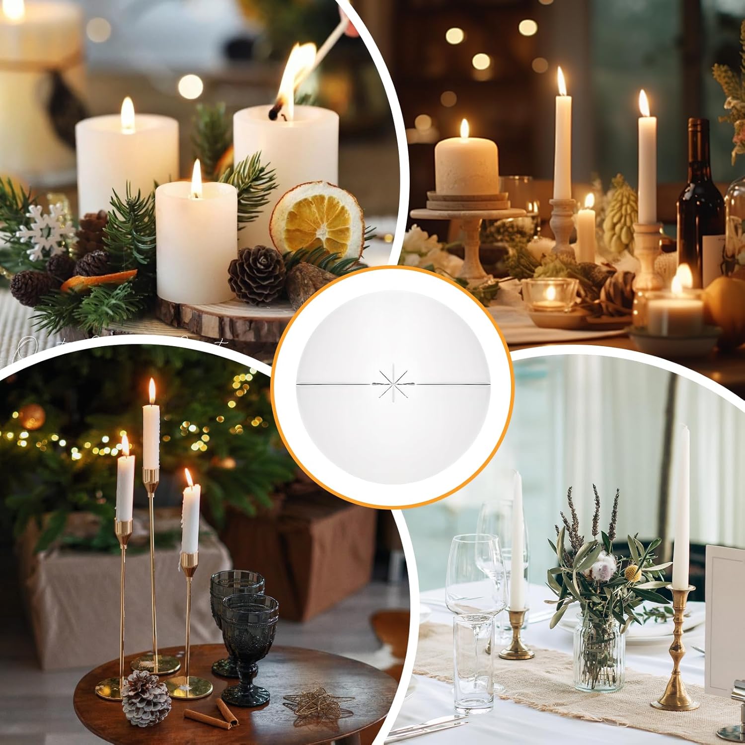 300 Pack Taper Candle Drip Protectors for Church Services