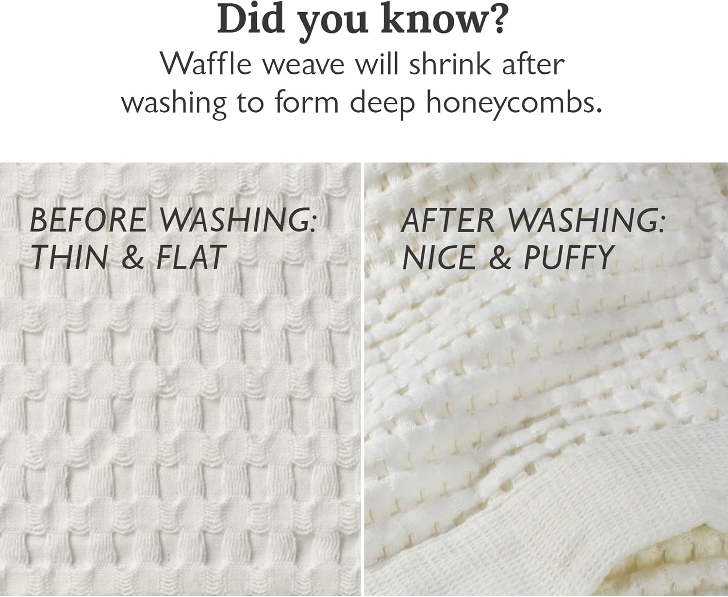 Gilden Tree Waffle Towels - Cream Set of 2
