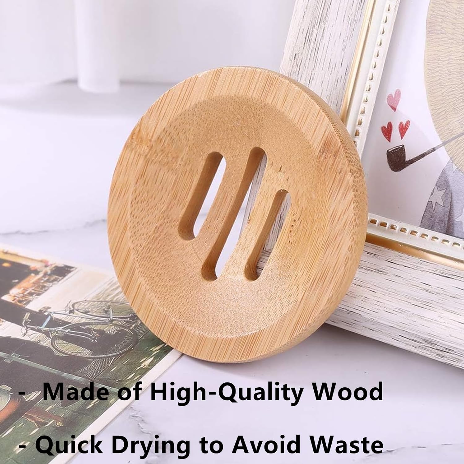 Wooden Soap Dish Holder for Bathroom 1