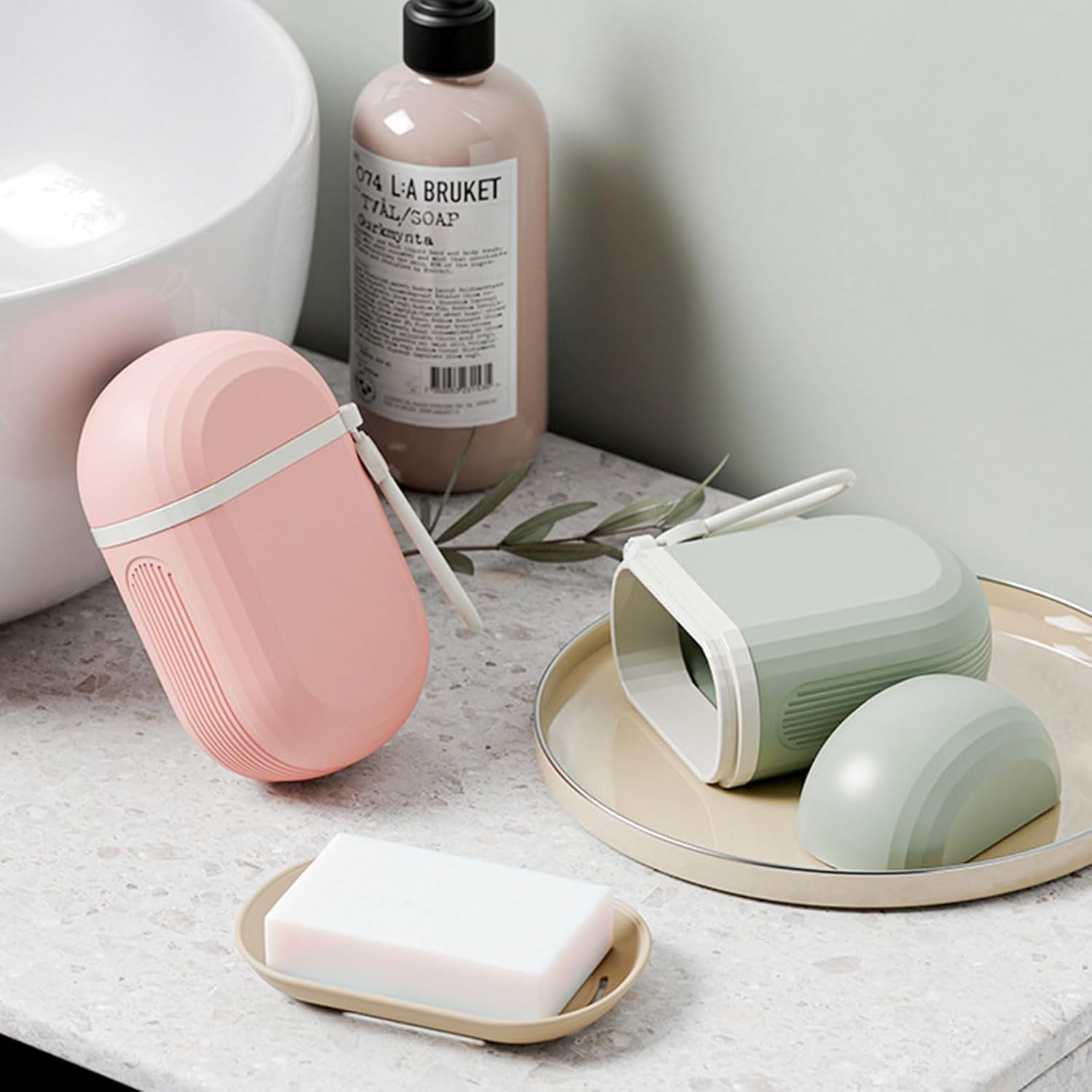 TENYELE Waterproof Travel Soap Dish Holder with Lid