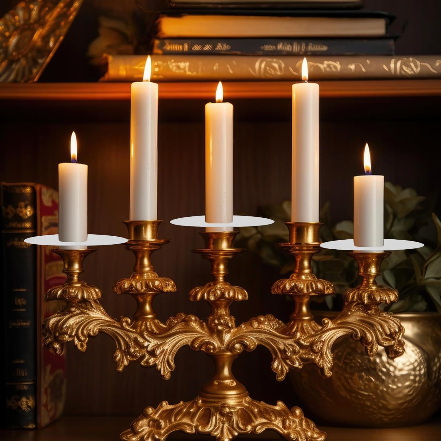 Garneck 300 Pcs White Candle Drip Protectors