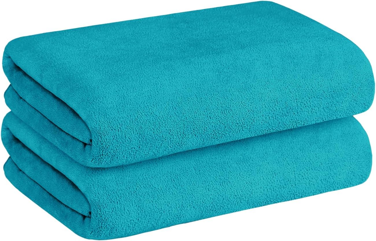 JML Microfiber Bath Towel Set 2 Pack - Soft Absorbent Quick Drying Teal