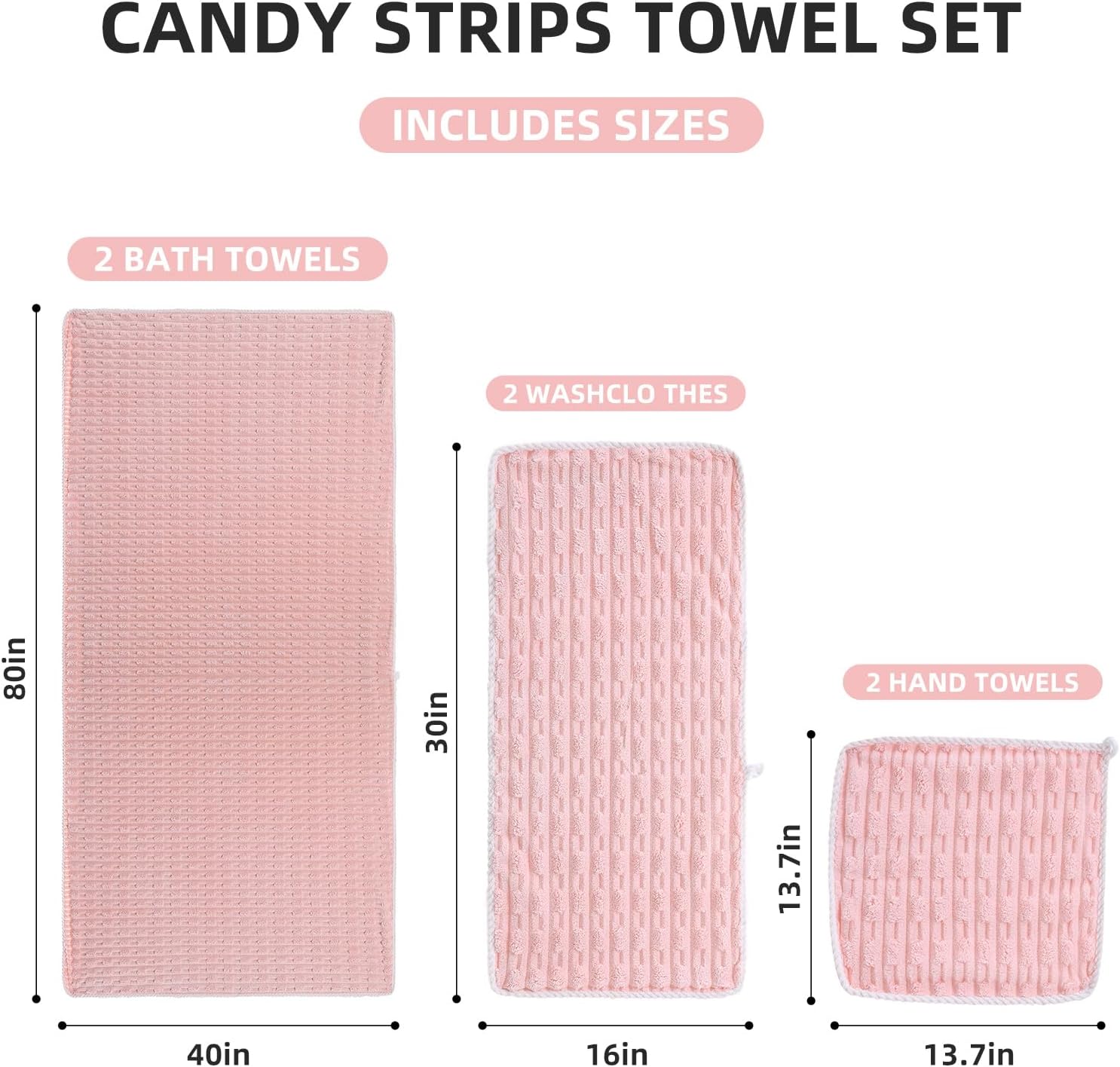ANKING 40x80 Inch Bath Sheets Set of 6 Super Soft Quick Dry