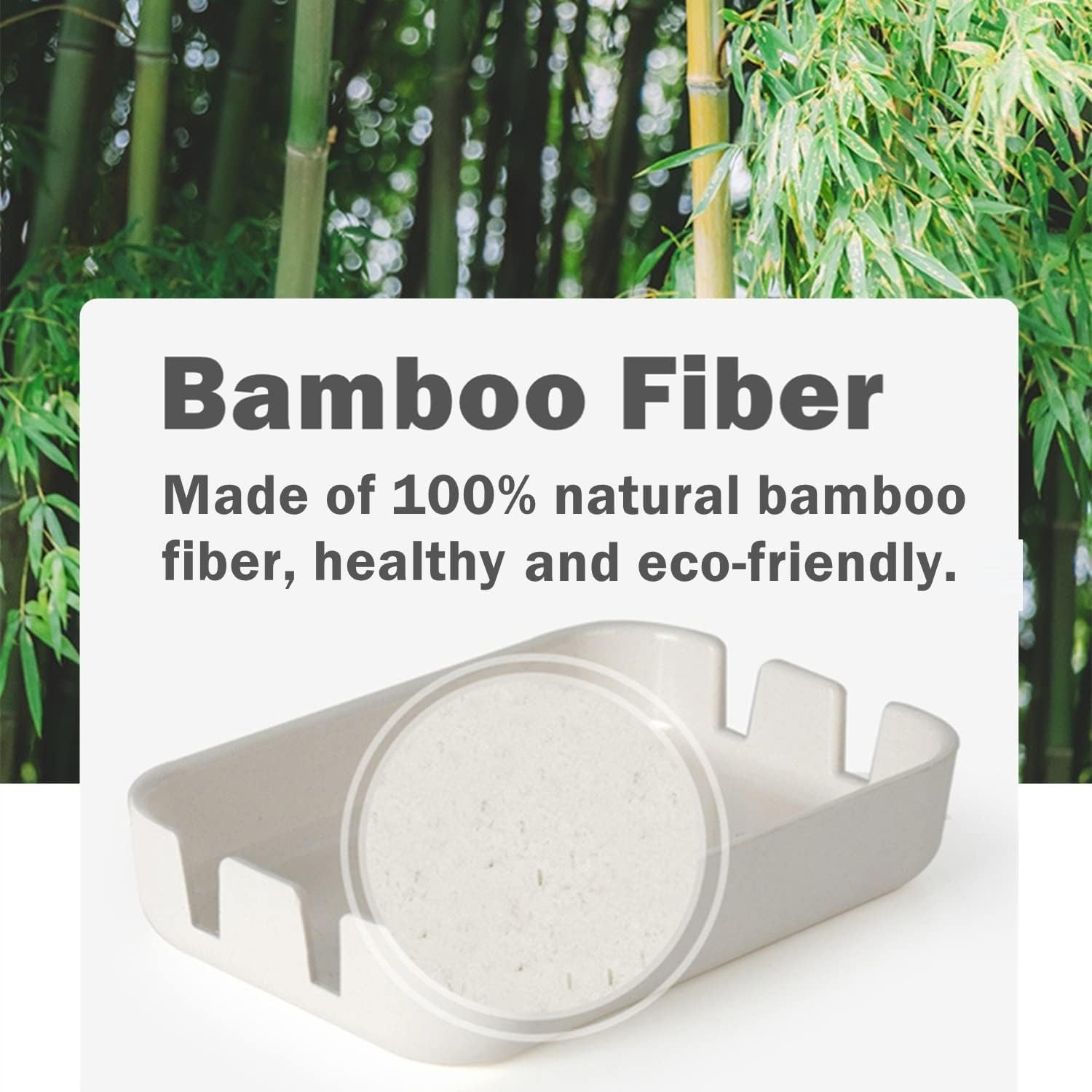 TRIIFON Bamboo Soap Dish with Drainage Frame