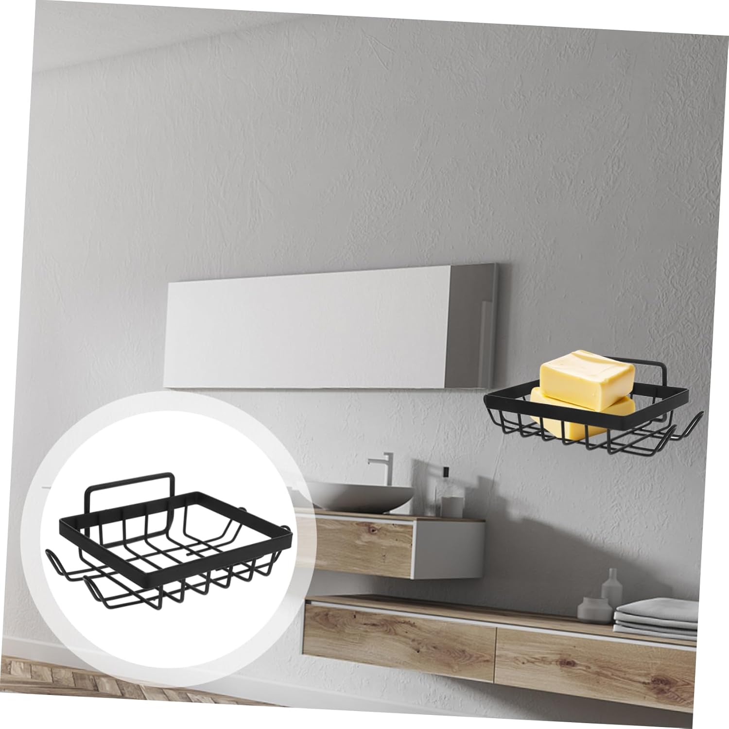 PRETYZOOM Wall Mounted Soap Holder Suction