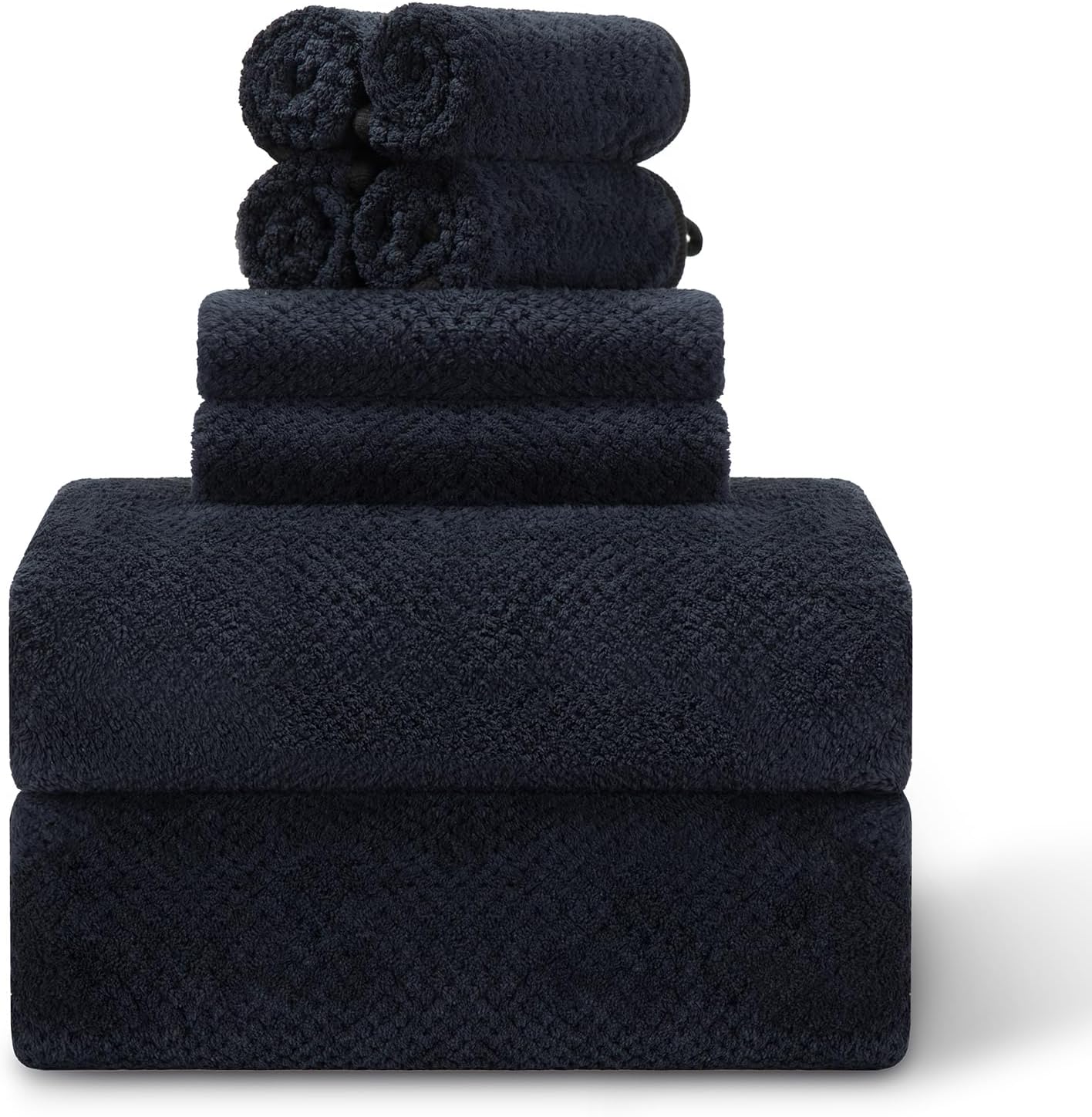 Feyocn 8 Pack Towel Set Gray Oversized Bath Towels