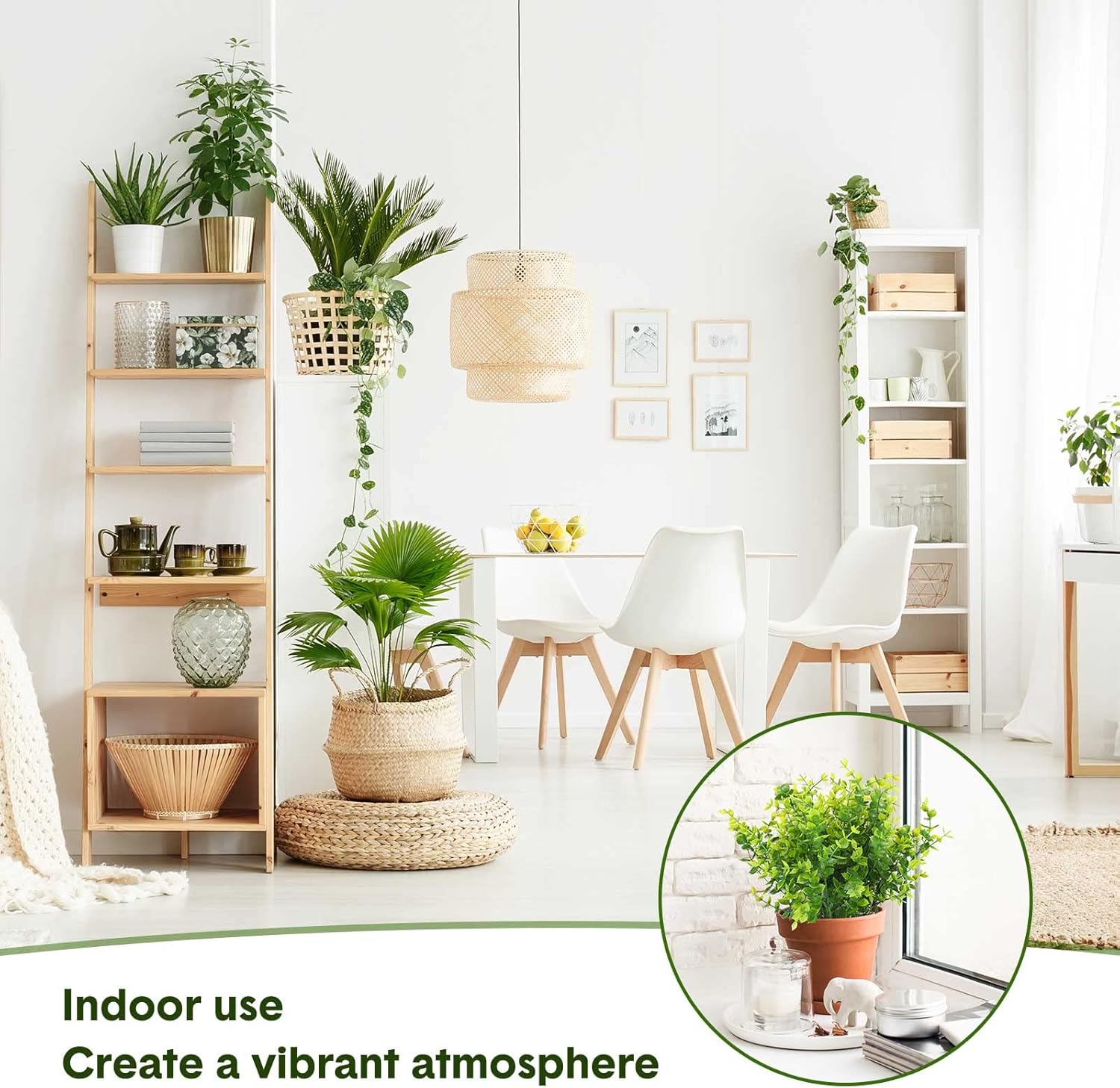 Cindeer 50 Pcs Artificial Boxwood Stems Greenery
