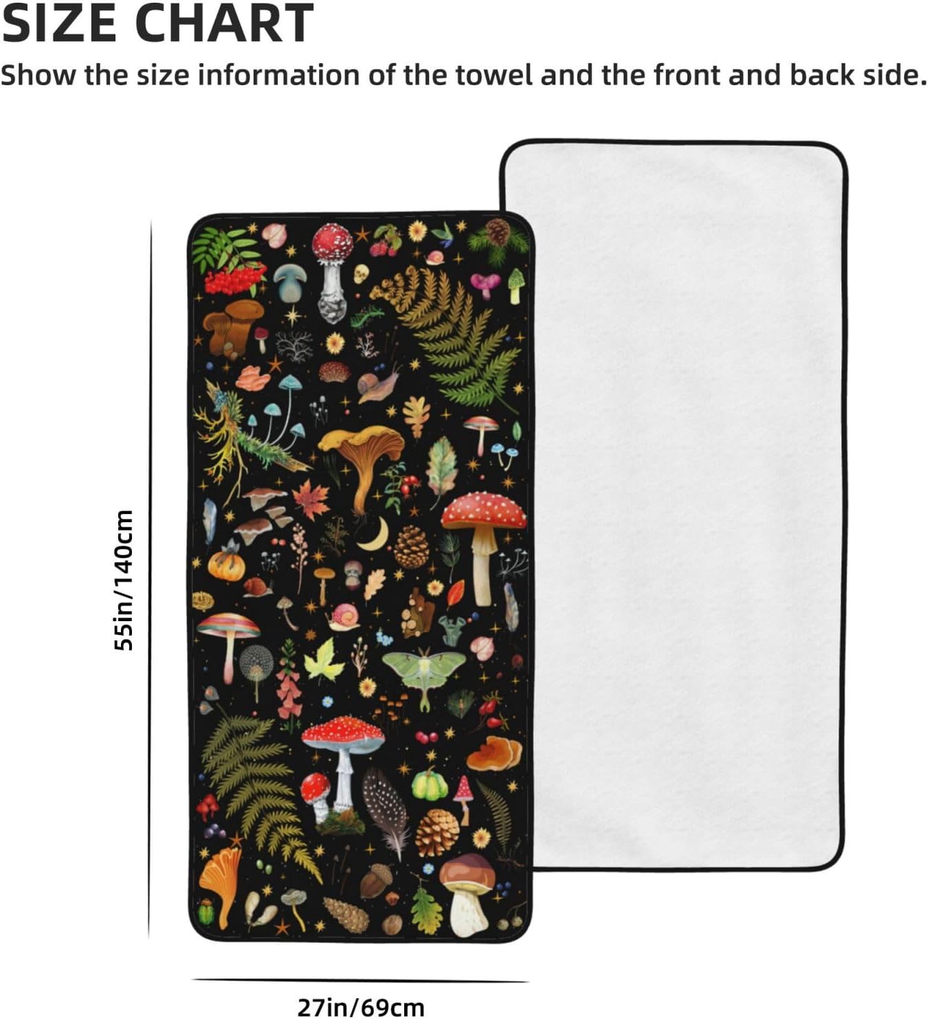YETOUTOU Mushroom Bath Towels Set