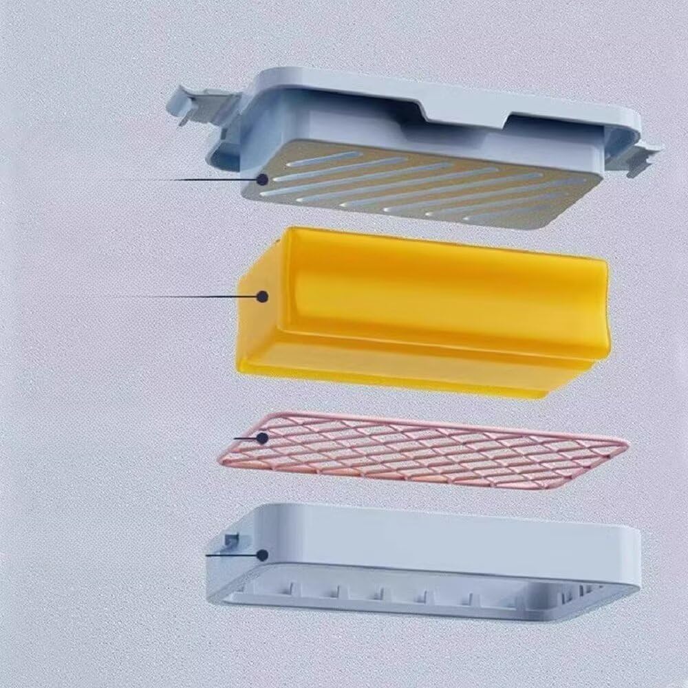 FABEILAI Suction Soap Holder - Pink Drill-Free Removable