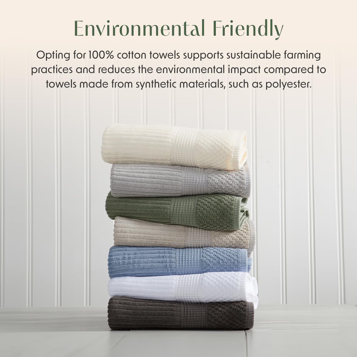 Springtree Home 100 Cotton 6-Piece Bath Towel Set