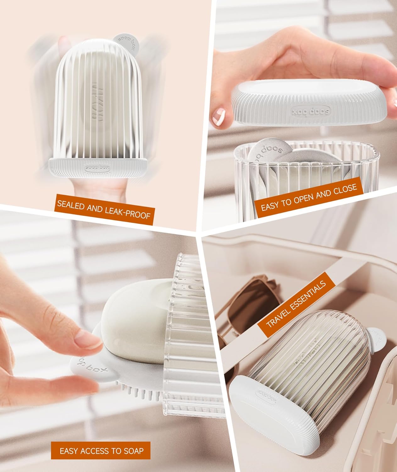 Doter Travel Soap Case with Leakproof Lid