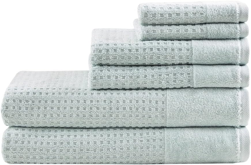 Madison Park Spa Waffle Cotton Towel Set 6 Piece