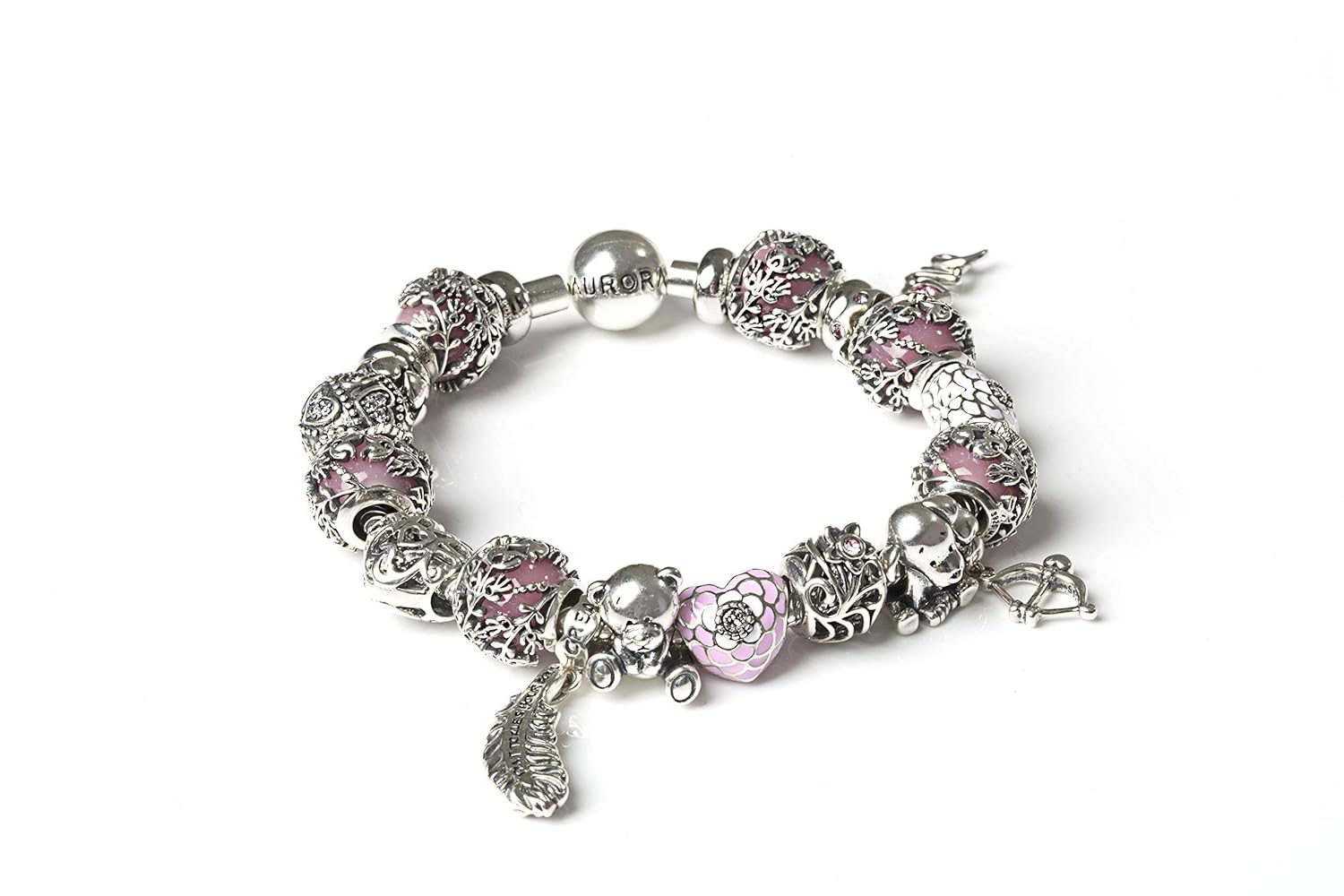 Handmade Blue Pink Baby Gift Charm Set of 3 S925 1