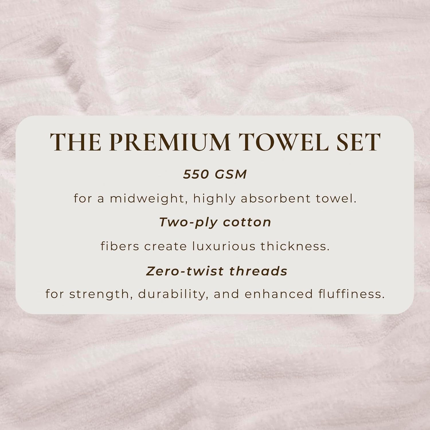 Great Bay Home Blush Bath Towel Set - 6 Piece Luxury Cotton