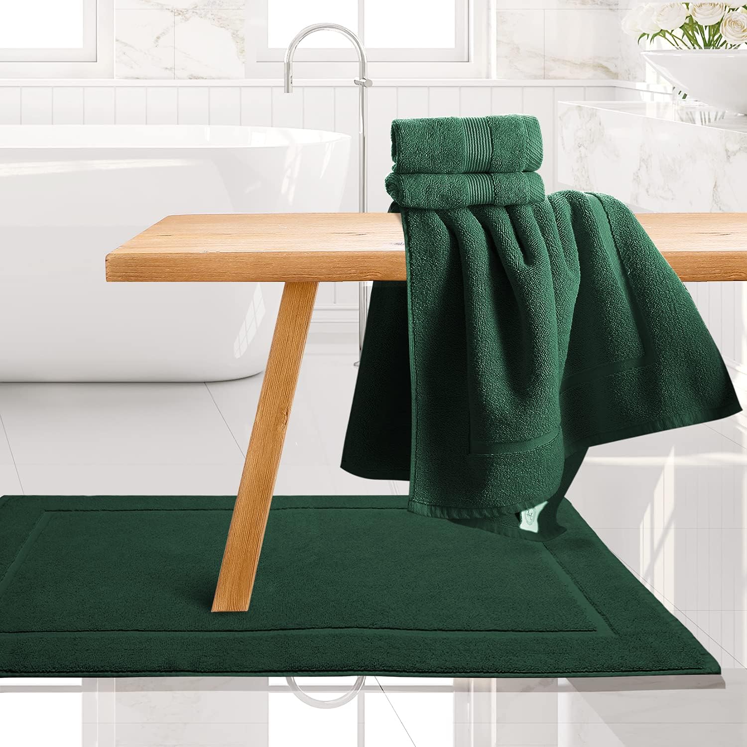 Hearth Harbor Hunter Green Bath Towel Set