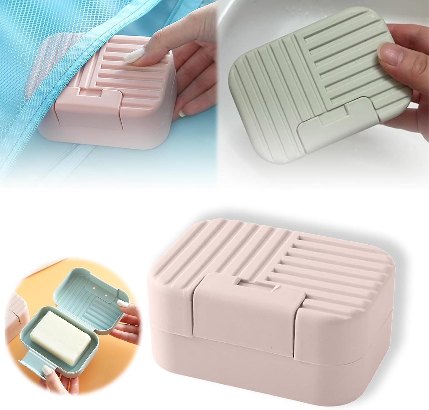 Travel Soap Case Box with Lid Portable and Leak Proof