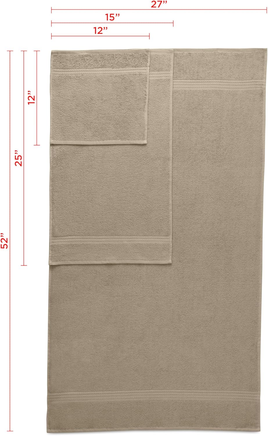 Martex Easy Living 6-Piece Bathroom Towel Set Soft Fluffy Quick-Dry Towels