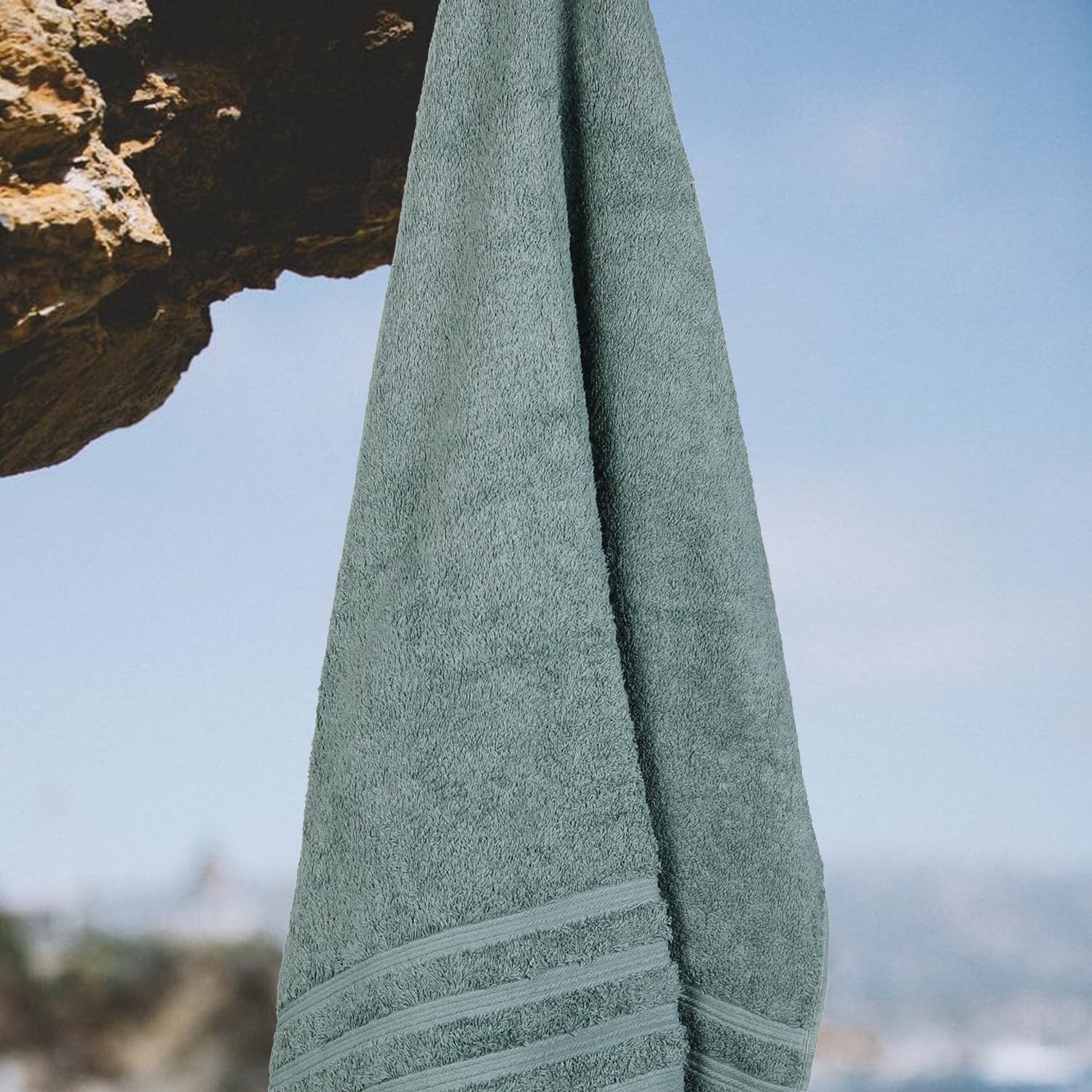 Organix Egyptian Cotton Bath Towel Set - 4 Piece 30x60 Green