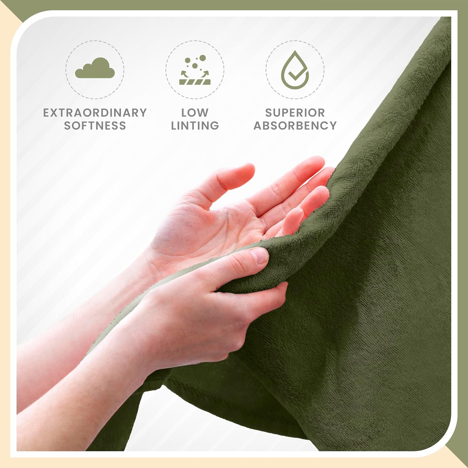 Martex 6-Piece Dark Green Cotton Towel Set