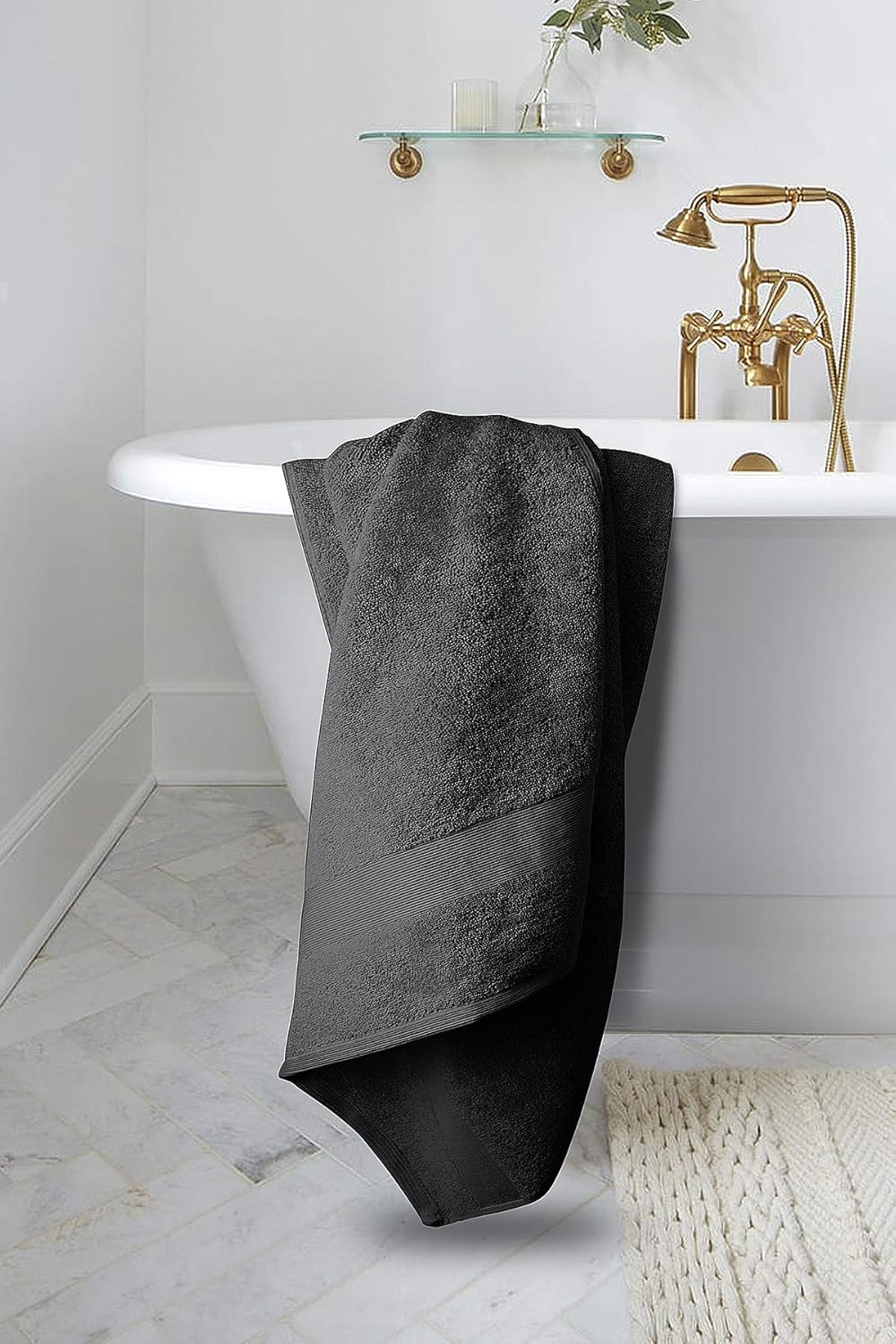 Softolle Luxury Bath Towels Set of 4 27 x 54 Grey 1