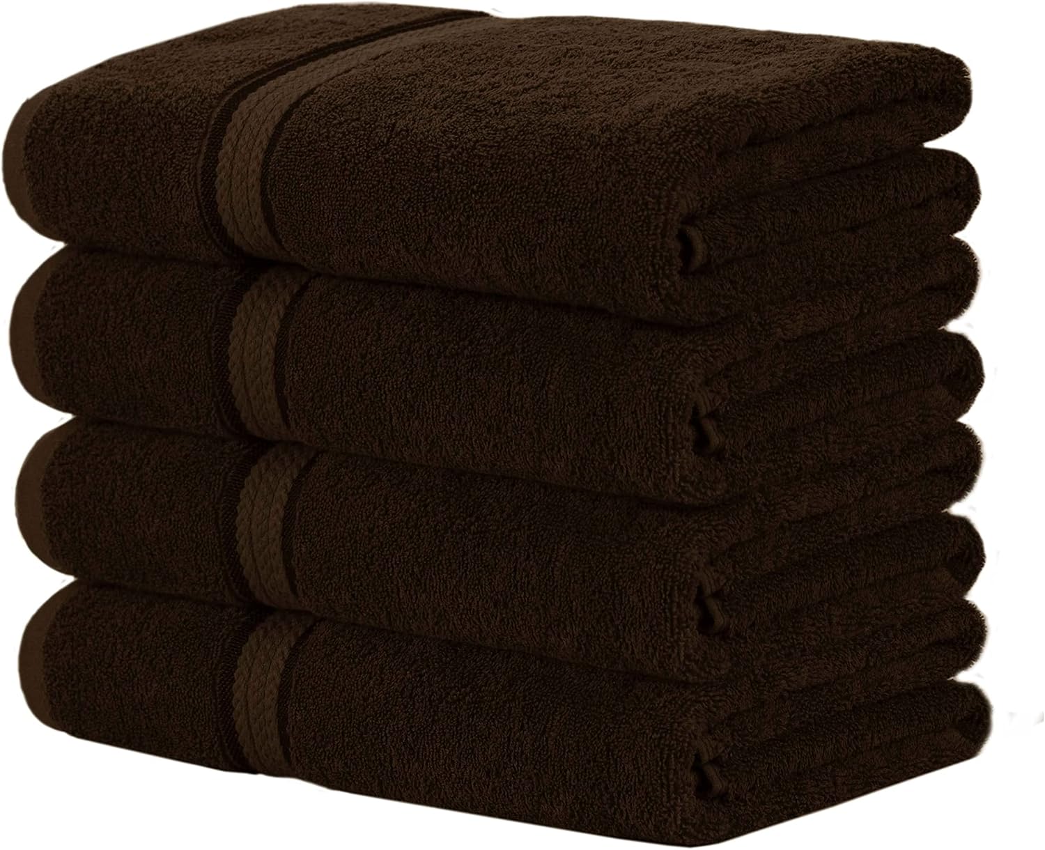COTTON CRAFT Ultra Soft 4-Pack Bath Towels - 30x54 Chocolate Brown