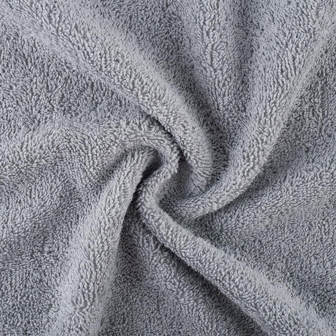 Textila Bath Towels - 30x60 Inch Pack of 4 Light Grey 1