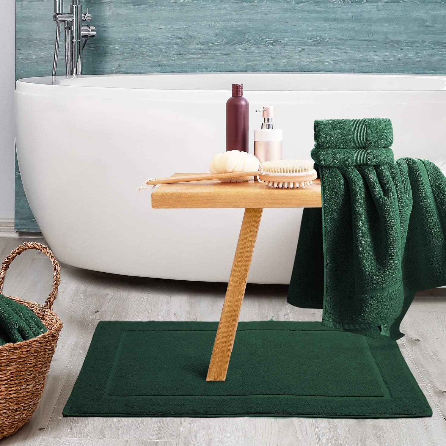 Hearth Harbor Hunter Green Bath Towel Set
