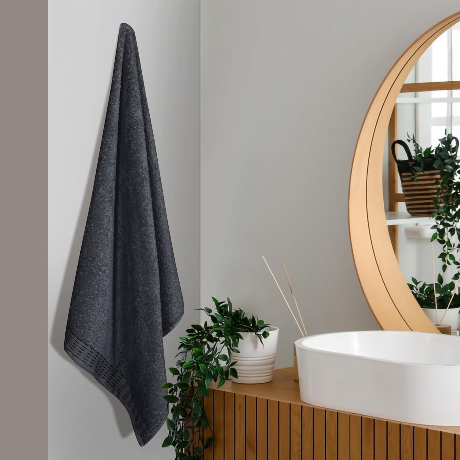 MALLONI HOME Cotton Bath Towel Set 2 Pack 28x55 inches